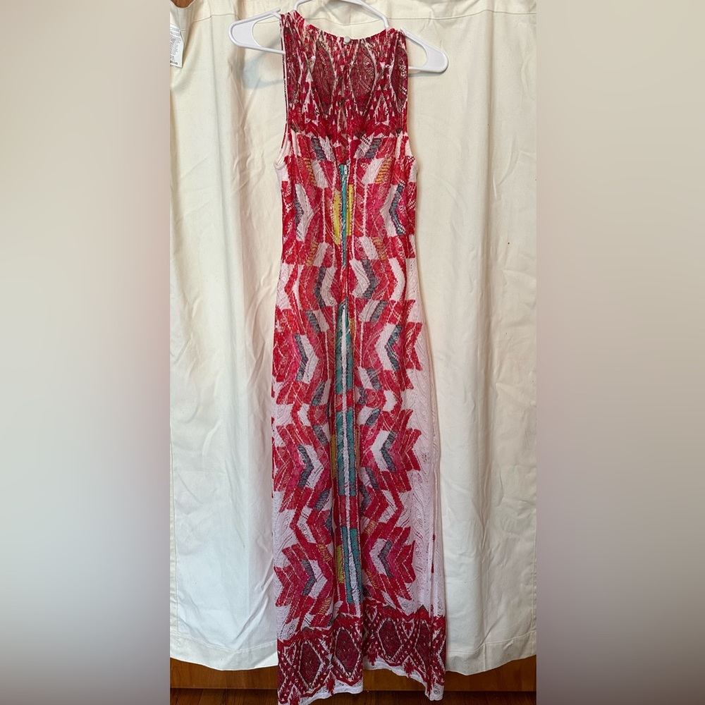Aztec print dress lace